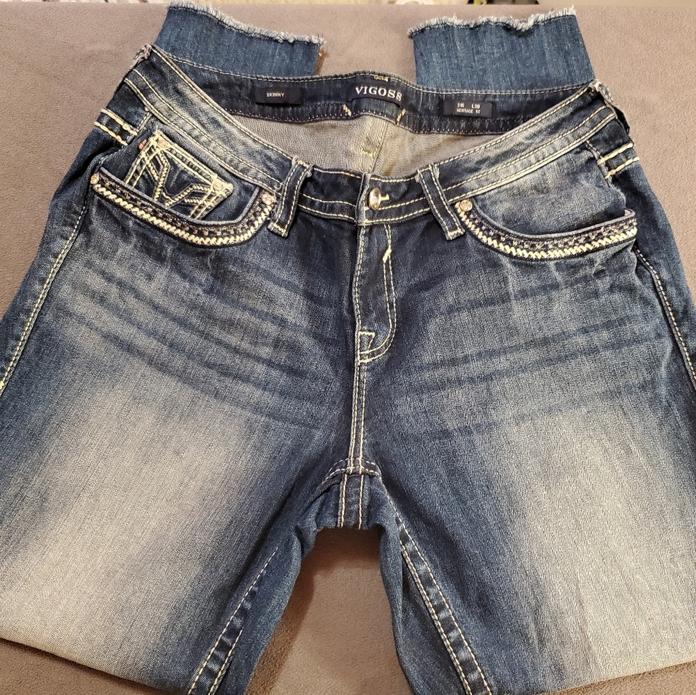 Vigoss Heritage Fit Skinny Jeans Sz 16 length 30